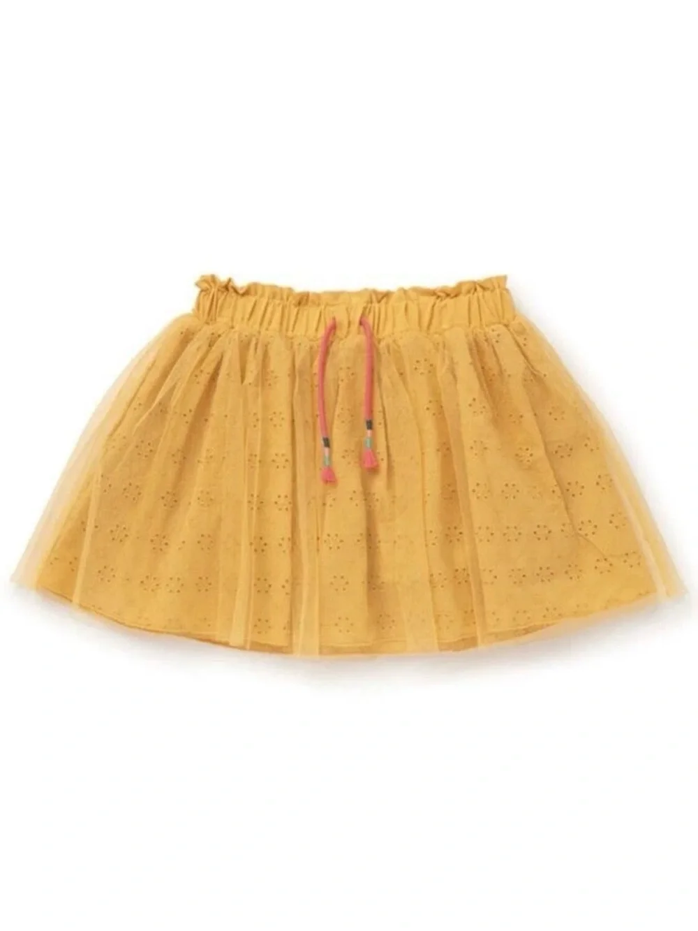 Matilda Jane Wonderment After School Yellow Eyelet Lace Tulle Ruffle Tutu Skirt